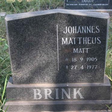 BRINK Johannes Mattheus 1905-1977
