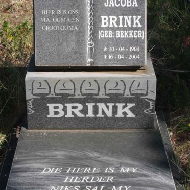 BRINK Francina Jacoba nee BEKKER 1908-2004