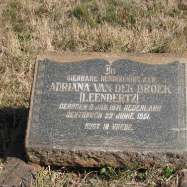 BROEK Adriana, van den nee LEENDERTZ 1871-1951