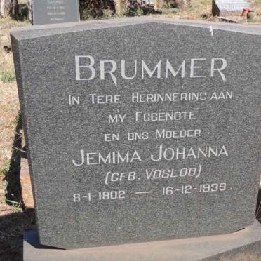 BRUMMER Jemima Johanna nee VOSLOO 1902-1939