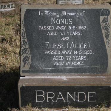 BRANDE Nonus -1952 &amp; Eliese -1959