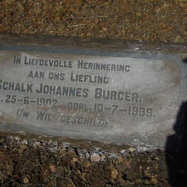 BURGER Schalk Johannes 1902-1939
