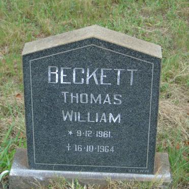BECKETT Thomas William 1961-1964