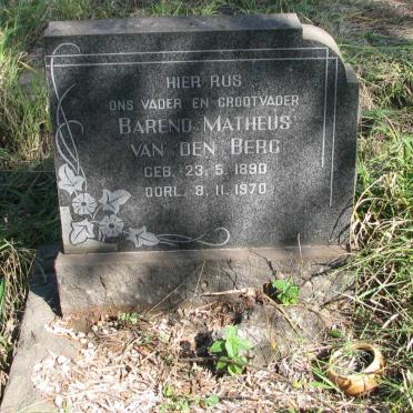 BERG Barend Matheus, van den 1890-1970