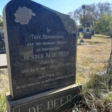 BEER Hester M., de nee NEL 1891-1962