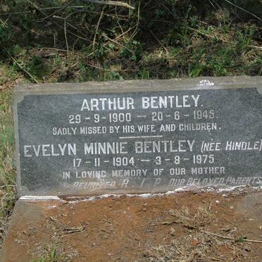 BENTLEY Arthur 1900-1945 & Evelyn Minnie HINDLE 1904-1975