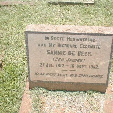 BEER Sannie, de nee JACOBS 1913-1952
