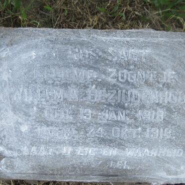 BEZIUDENHOUT Willem A. 1918-1918