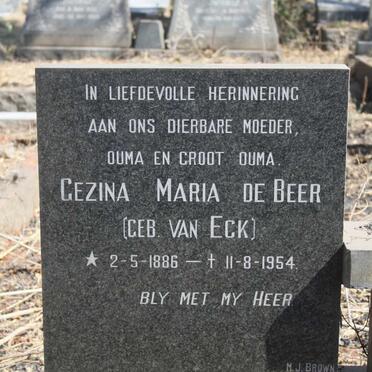 BEER Gezina Maria, de nee VAN ECK 1886-1954