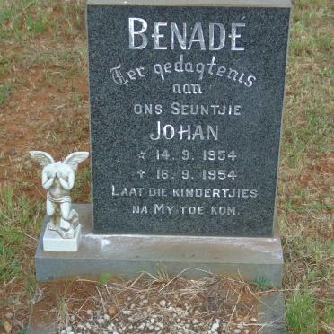 BENADE Johan 1954-1954