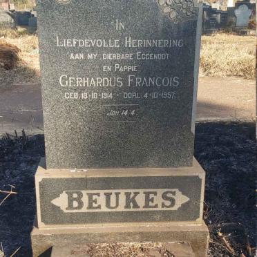 BEUKES Gerhardus Francois 1914-1957