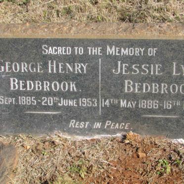 BEDBROOK George Henry 1885-1953 &amp; Jessie Lyla 1886-1977