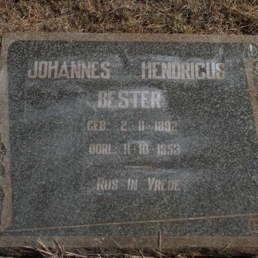 BESTER Johannes Hendricus 1892-1953
