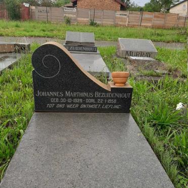 BEZUIDENHOUT Johannes Marthinus 1929-1958
