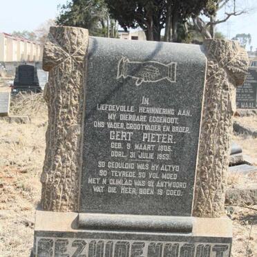 BEZUIDENHOUT Gert Pieter 1905-1953