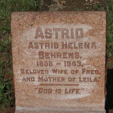 BEHRENS Astrid Helena 1896-1943