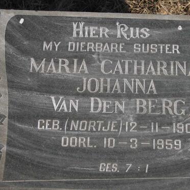 BERG Maria Catharina Johanna, van den nee NORTJE 1903-1959