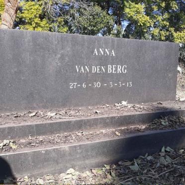 BERG Anna, van den 1930-2013