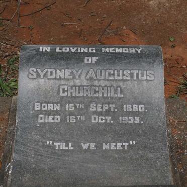 CHURCHILL Sydney Augustus 1880-1935