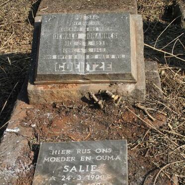 COERTZE Dewald Johannes 1893-1948 & Salie 1900-1994