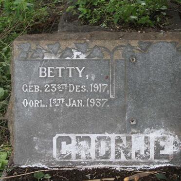 CRONJE Betty 1917-1937