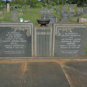 DEYSEL Albertus Johannes Barend 1892-1947 & Cornelia Sophia VENTER 1895-1975