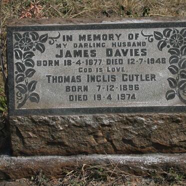 DAVIES James 1877-1948 :: CUTLER Thomas Inglis 1896-1974