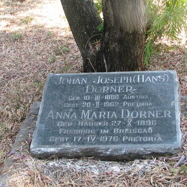 DORNER Johan Joseph 1888-1962 &amp; Anna Maria HAUSER 1896-1976