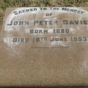 DAVIES John Peter 1880-1953