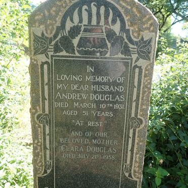 DOUGLAS Andrew -1931 &amp; Clara -1958