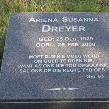 DREYER Ariena Susanna 1929-2008