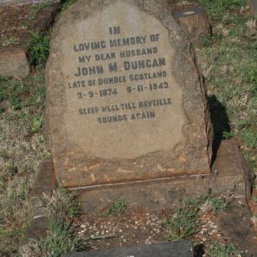 DUNCAN John M. 1874-1943 & Anne F. 1875-1963