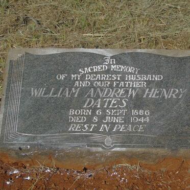 DATES William Andrew Henry 1886-1944