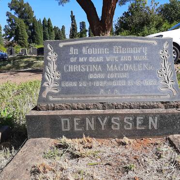 DENYSSEN Christina Magdalena nee LOTTER 1928-1960