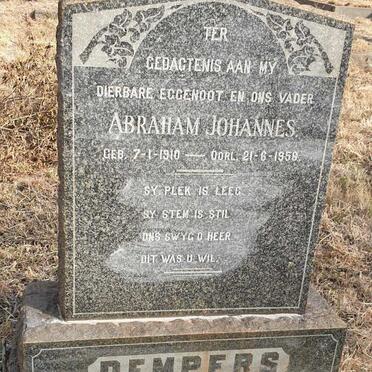 DEMPERS Abraham Johannes 1910-1956