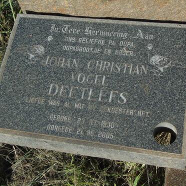 DEETLEFS Johan Christian 1930-2005