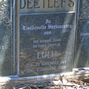 DEETLEFS Lulu 1917-2002