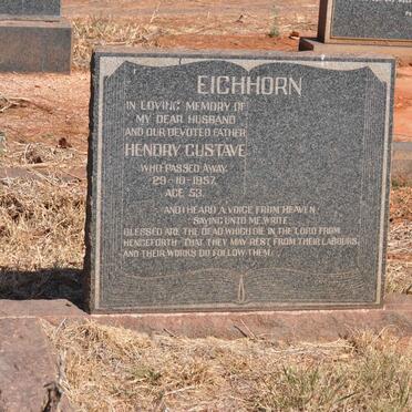 EICHHORN Hendry Gustave -1957