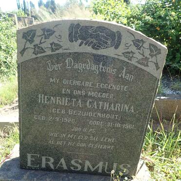 ERASMUS Henrieta Catharina nee BEZUIDENHOUT 1920-1961