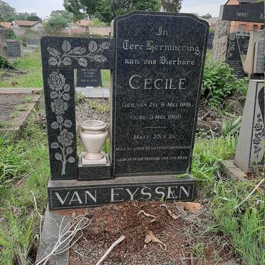 EYSSEN Cecile, van nee VAN ZYL 1918-1966