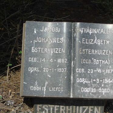 ESTERHUIZEN Jacob Johannes 1862-1937 & Catharina Aletta Elizabeth BOTHA 1873-1944