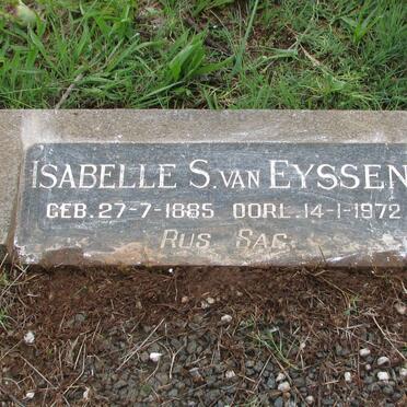 EYSSEN Isabelle S., van 1885-1972
