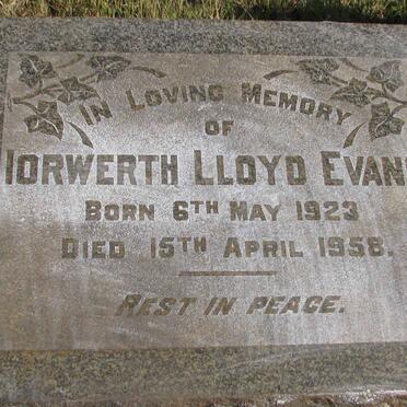 EVANS Iorwerth Lloyd 1923-1958