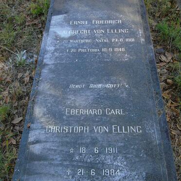 ELLING Ernst Friedrich Albrecht, von 1881-1948 :: VON ELLING Eberhard Carl Christoph 1911-1984