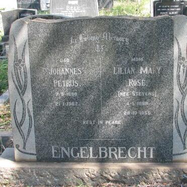 ENGELBRECHT Johannes Petrus 1888-1962 &amp; Lilian Mary Rose STEVENS 1888-1965