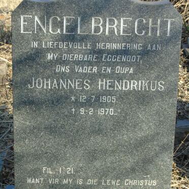 ENGELBRECHT Johannes Hendrikus 1905-1970