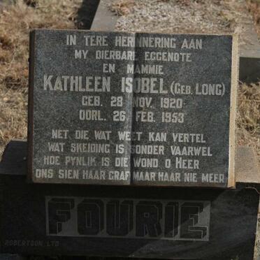 FOURIE Kathleen Isobel nee LONG 1920-1953