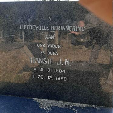 FOURIE Hansie J.N. 1904-1986 _2