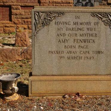 FENWICK George -1954 &amp; Amy PAGE -1949