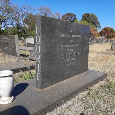 FOURIE A.J.L.A. 1909-1979